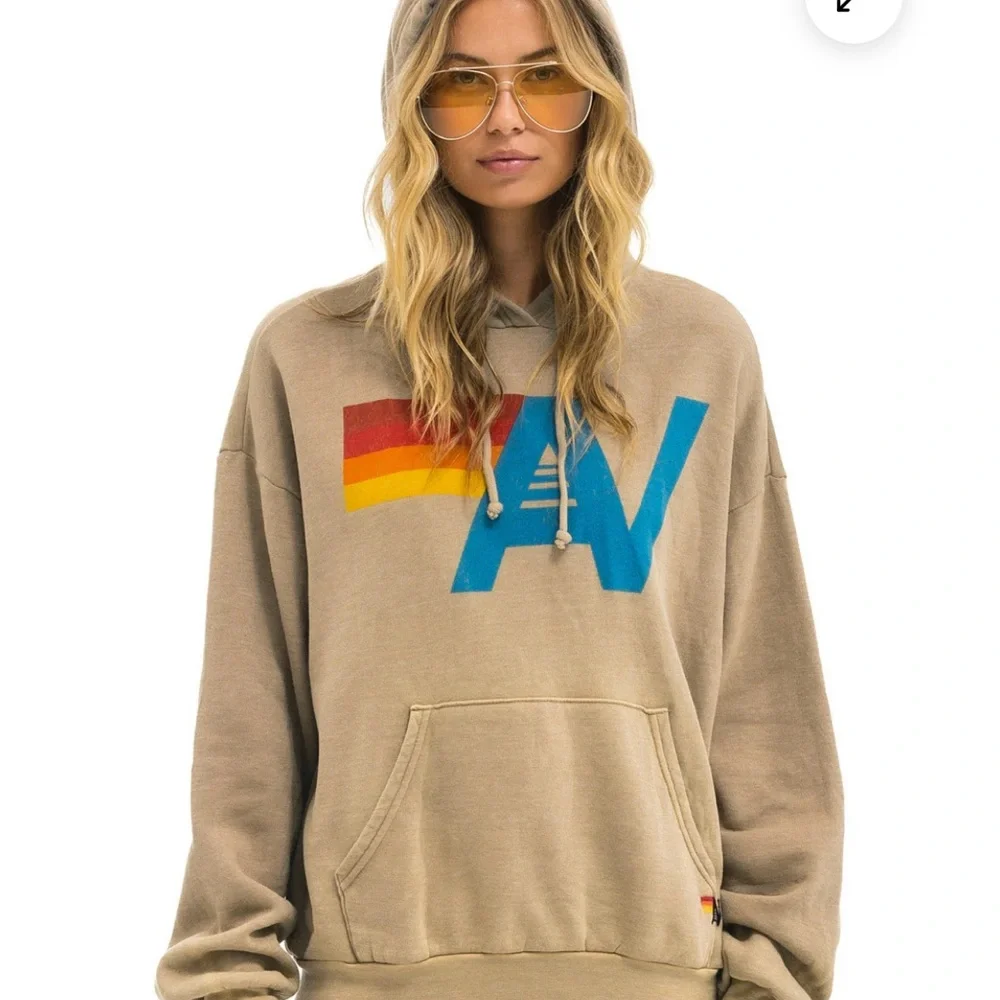 VINTAGE LOGO RELAXED PULLOVER HOODIE - FADED TAN - Picture 2 of 6